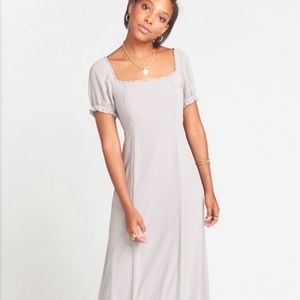 Show me your Mumu bridesmaids dress (brittany) in Dove Grey Chiffon (DG24)
